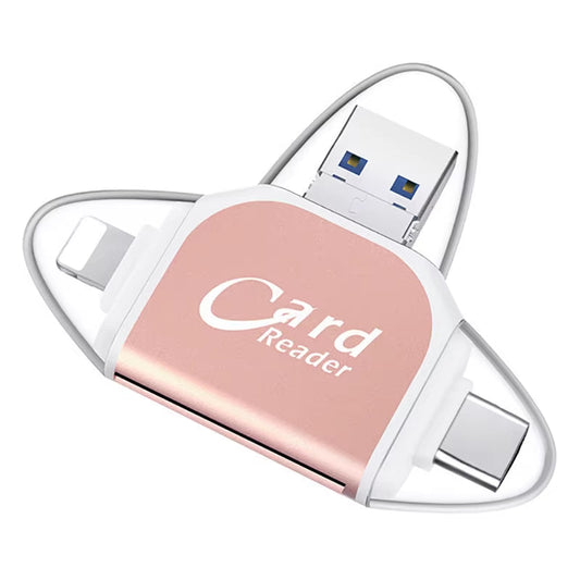4 in 1 Card Reader Adapter to View Camera Photos and Videos on Windows Phone Android 